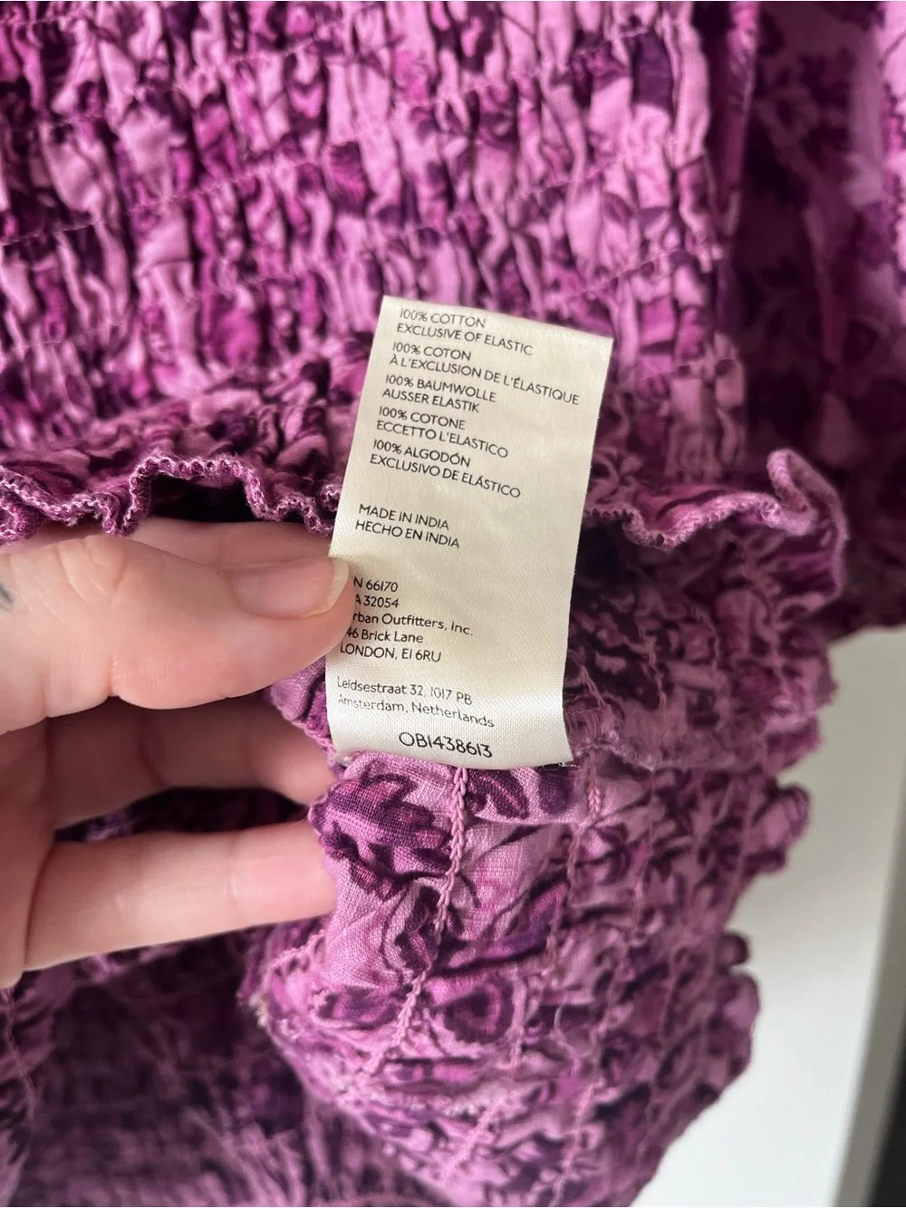 Free People Pink Purple Floral Smock it to Me